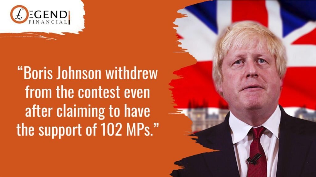 Boris Johnson withdrew from the contest