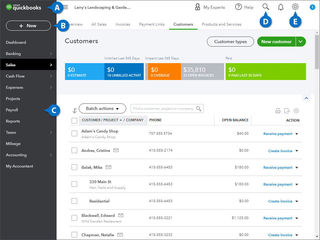 Quickbooks Dashboard